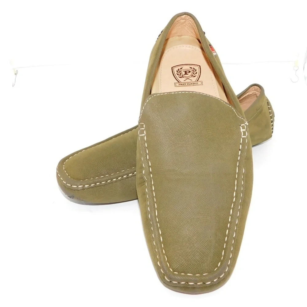 Phat Farm Classic Green Canvas Slip-on Loafer